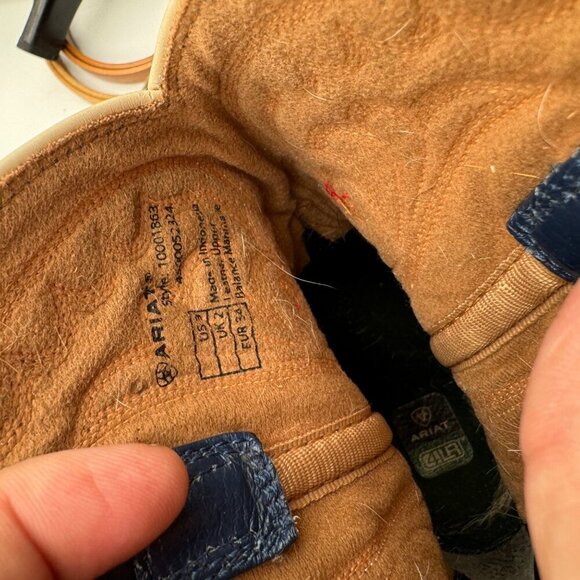 Ariat Ariat Kid's Boot - 10001863 Boys Youth Size 3 Cowboy boot leather Blue Bro - Picture 10 of 12